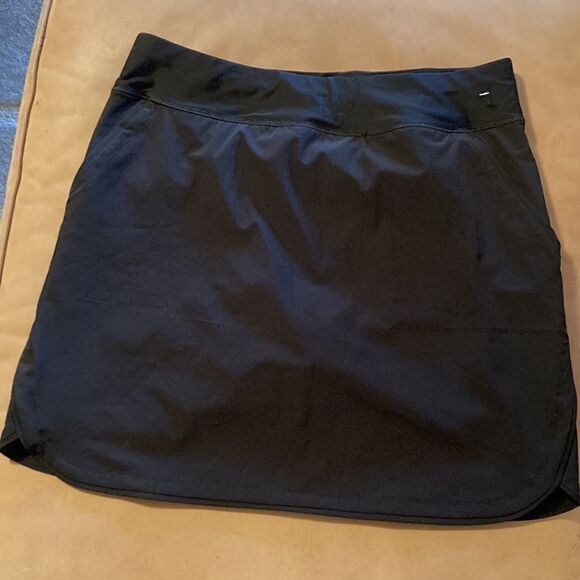 Land's End Swim Plus Standard size Quikdry skirt shorts pockets adjust blk Var - Picture 8 of 13